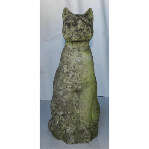 180 - Garden Weathered Cat 1950 ,  large, apx 51cm height