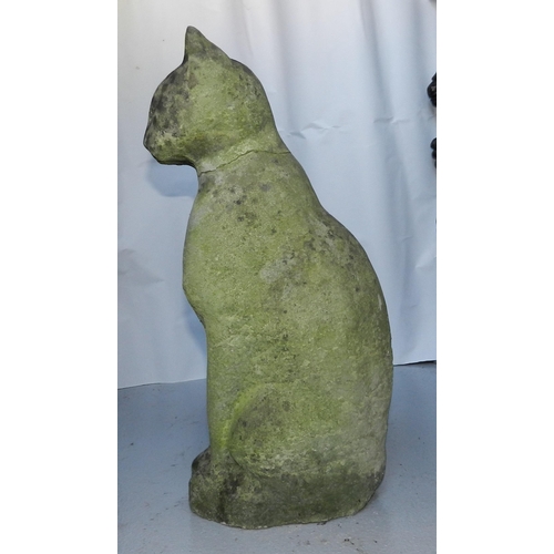 180 - Garden Weathered Cat 1950 ,  large, apx 51cm height