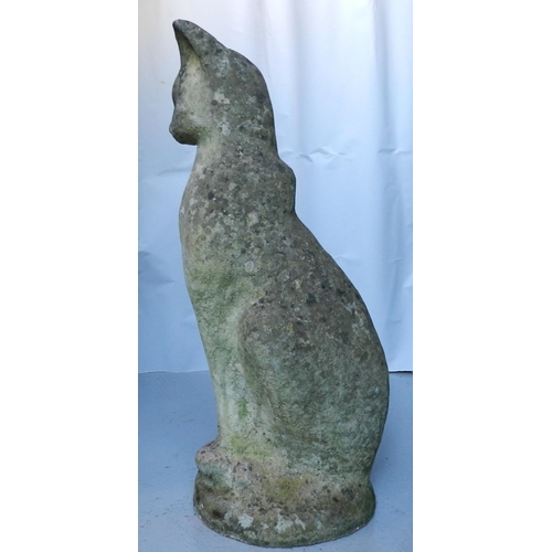 181 - Garden Weathered Cat 1950 apx 59cm height