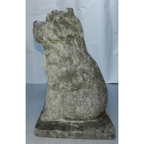 184 - Garden Dog statue, 1950, apx 43cm height, extreemly heavy 