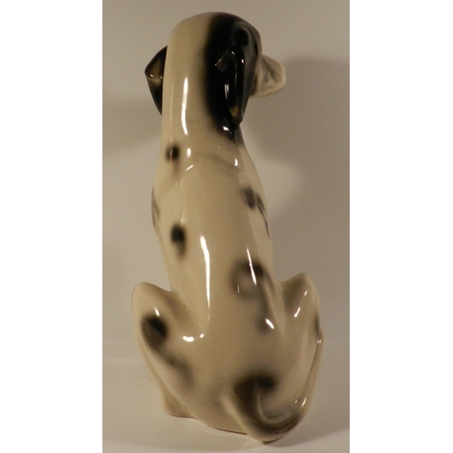 196 - Life size Dog statue, porcelain apx 38 height