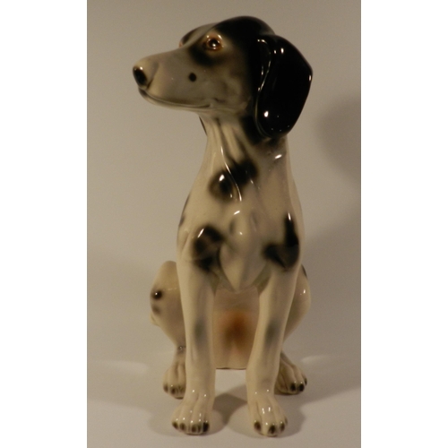 196 - Life size Dog statue, porcelain apx 38 height