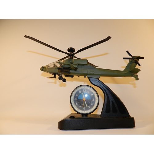 200 - Snake Driver helicopter Alarm Clock in mint condition 