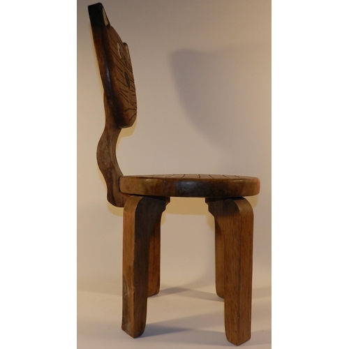 223 - Kids Wooden Cat Chair 