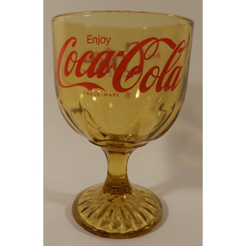 228 - Coca Cola Glass , yellow 