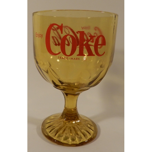 228 - Coca Cola Glass , yellow 