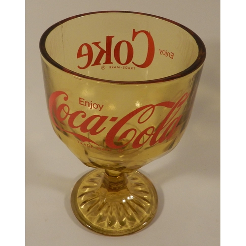 228 - Coca Cola Glass , yellow 