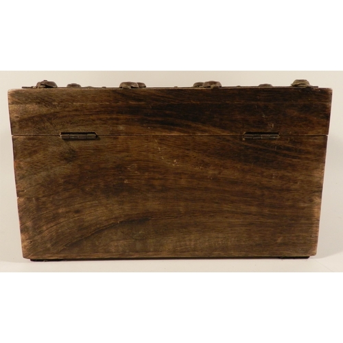 249 - Wooden Box , apx 13cm height, 23x18cm