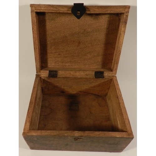 249 - Wooden Box , apx 13cm height, 23x18cm