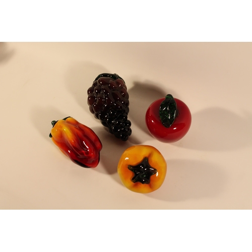 258 - Glass Fruit, four pcs