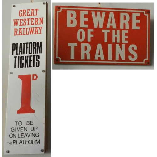 271 - Two wooden railway Signs