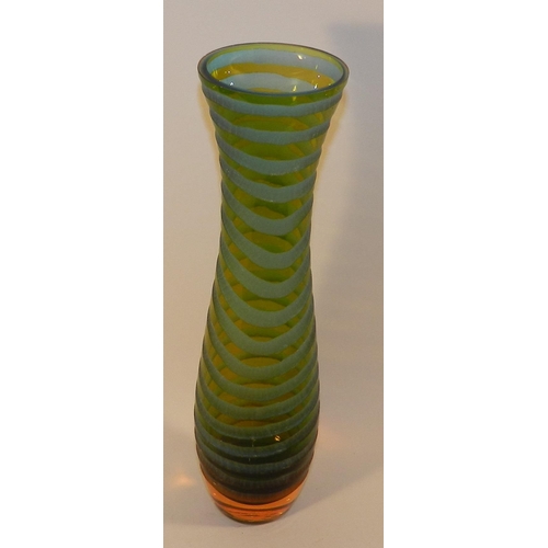 282 - Stripped Glass vase 