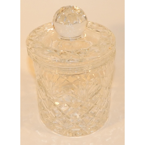 284 - Crystal Cut Jug with crystal lid 