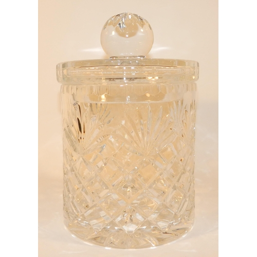 284 - Crystal Cut Jug with crystal lid 