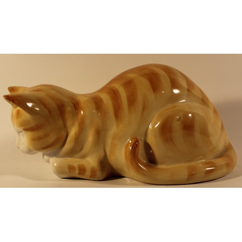 324 - Ginger Cat Statue 