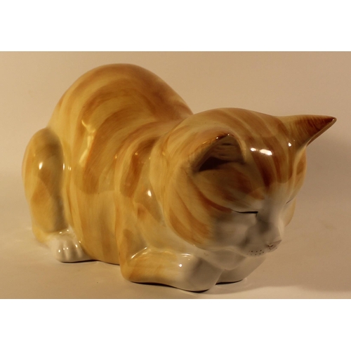 324 - Ginger Cat Statue 