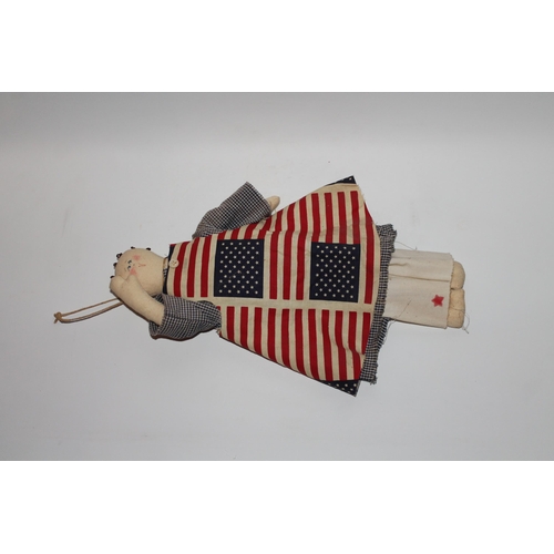 334 - USA fabric doll