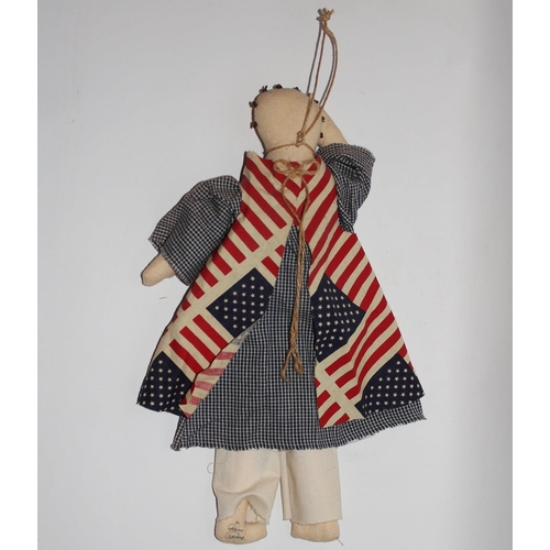 334 - USA fabric doll