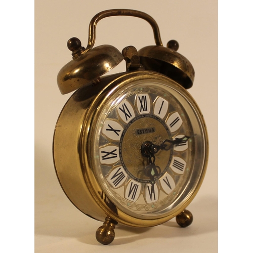 344 - Estyma Alarm Clock , apx 10cm height