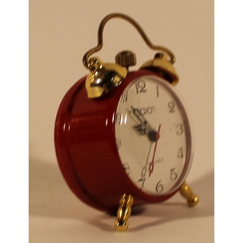 346 - Saxon Alarm Clock , apx 5 cm height