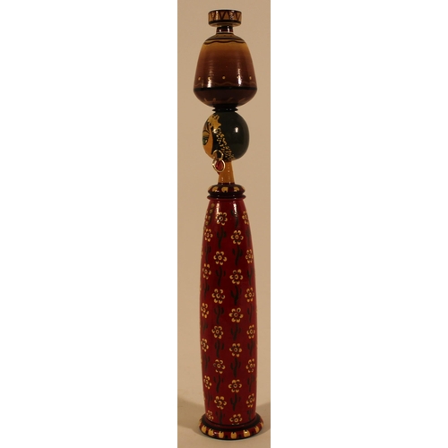 348 - Indian Wooden Doll ,apx 28cm height