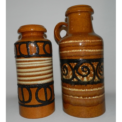 38 - Two Large West German Vases apx 37cm and 31cm height