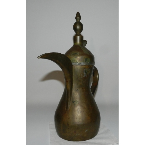 5 - Brass Islamic Arabic Pallade Coffier apx 29cm height