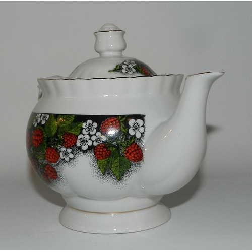 56 - Tea Pot from Poland , Strawberries motives, apx 14cm height