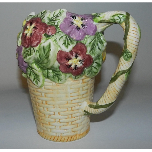 58 - Floral Porcelain Jug in mint condition apx 17.5cm height