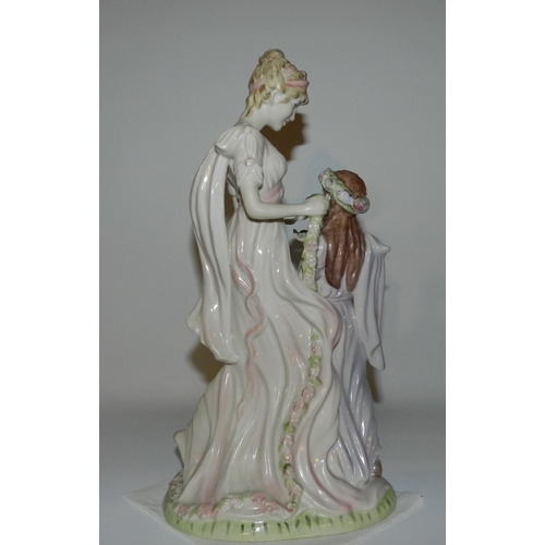 6 - Wedgewood statue ,tender moments apx 29cm height