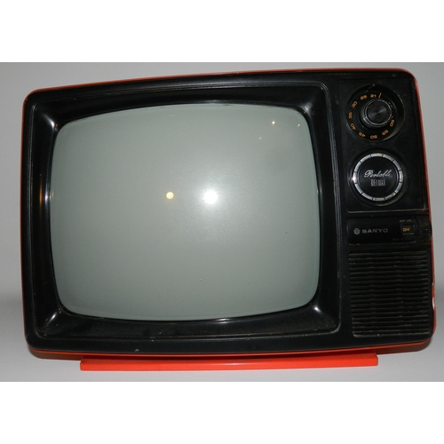 61 - Vintage Sanyo TV red perfect working condition