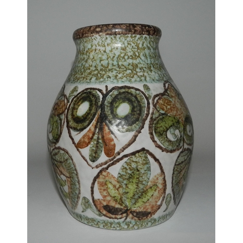 69 - Denby Glazed Terracotta Vase apx 19cm height