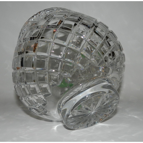 78 - Oval crystal Bowl ( marked with name ) apx 20cm height