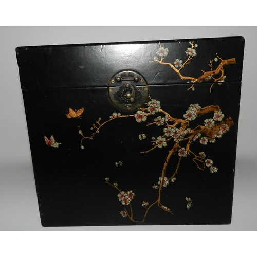 86 - Black Chinese Box apx 29x29cm