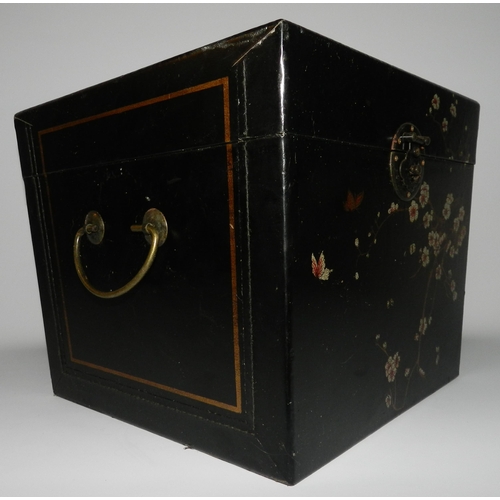 86 - Black Chinese Box apx 29x29cm