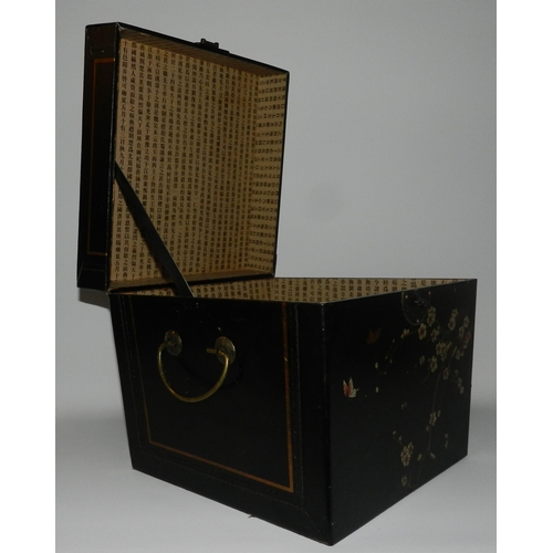 86 - Black Chinese Box apx 29x29cm