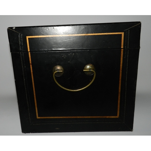 86 - Black Chinese Box apx 29x29cm