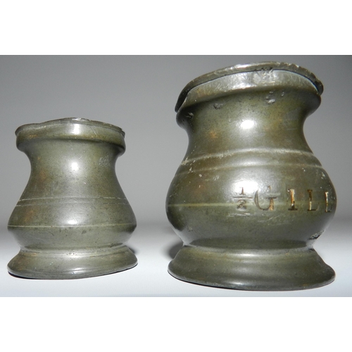 93 - Two small Pewters apx 5cm & 6cm height