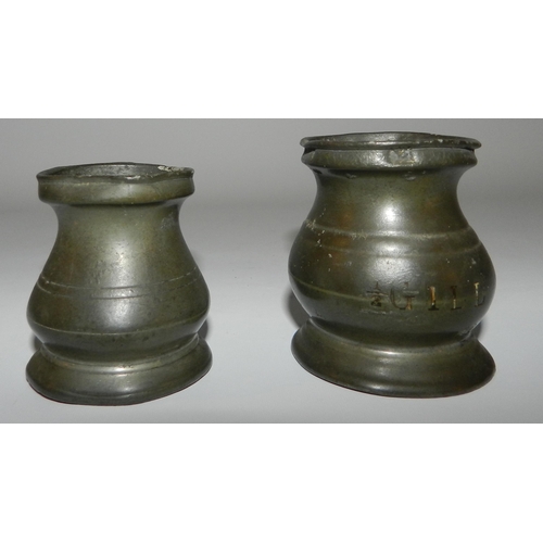 93 - Two small Pewters apx 5cm & 6cm height