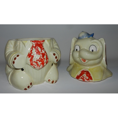 94 - Elephant cookie Jar , made in Japan, apx 31cm height