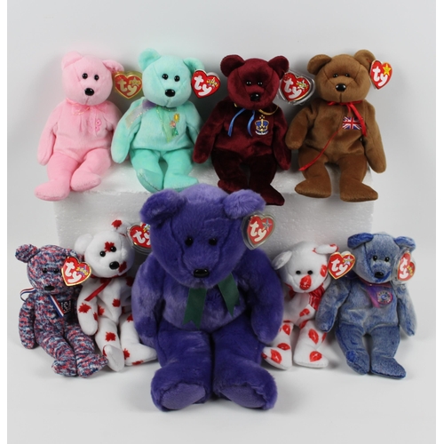 11 - Ty Beanie Babies, With Tags, In Mint Condition, USA 2000, Chinook 2000, Sakura 2000, Ariel 2000-In M... 