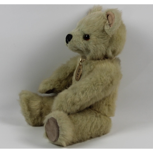 27 - Little Folk Teddy Bear , Tiverton Devon, in Good condition, Soft Toy, Appx 35cm (13.5 inches )