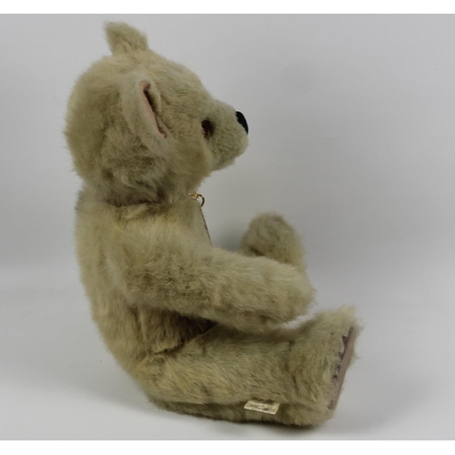 27 - Little Folk Teddy Bear , Tiverton Devon, in Good condition, Soft Toy, Appx 35cm (13.5 inches )