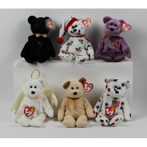 4 - Ty Beanie Babies, All in Mint Condition, Boxed, With Tags, The End Bear, Holiday Teddy 1998, Signatu... 