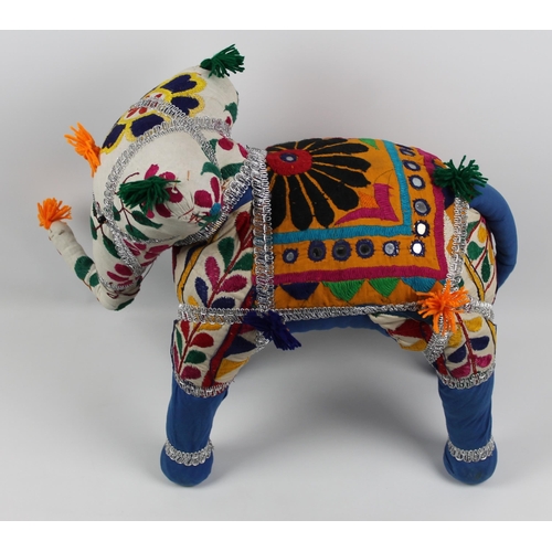 43 - Vintage Hand Crafted Anglo Raj  Elephant, Appx 42cm (16.5inches )  & Hand Made Care Bear, Appx 60cm ... 