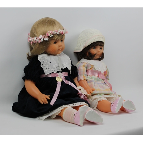 55 - Two Dolls, Corolle, Made in France, 83,84,Mint Condition, Appx 83-51cm (20 inches ) , 84-55cm (22 in... 