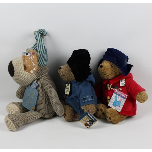 56 - Paddington Bears & Boofle Dog, With Tags, Good Condition, Appx Paddington 2x 35cm (14 inches ) , Boo... 