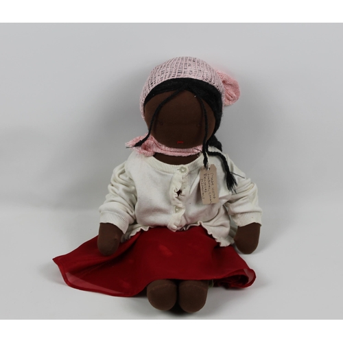 58 - Hand Made Doll, Natural Local Recycled Material, Good Condition , Appx 55cm ( 21.5 Inches )