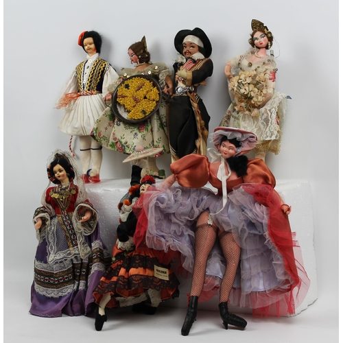 63 - Vintage Spanish dancing Dolls, Mint Condition, 7 Pieces in Total, Appx 30cm ( 11 Inches )