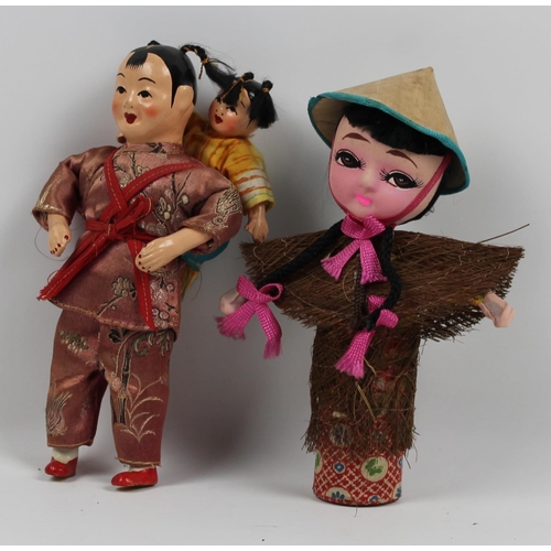 74 - Two Vintage Asian Dolls, Porcelain Appx 18cm (7 Inches ), Mint Condition